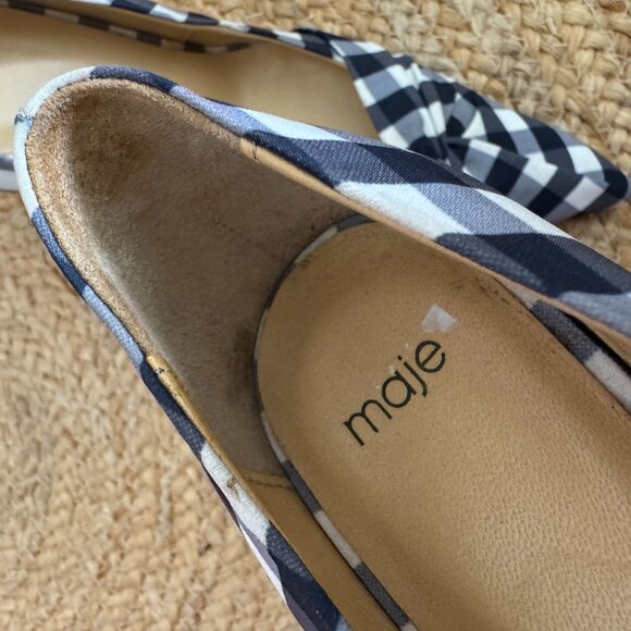 Maje Blue & White Gingham Pumps – Size 39 - NEW 💙 - Picture 8 of 13